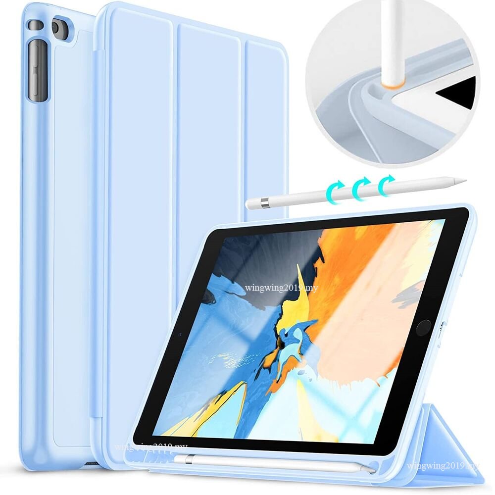 Casing Case Kulit Magnetik + Holder Pensil Untuk iPad Air 2 Pro 10.5 &quot;Air 3 10.9 11 9.7&quot;