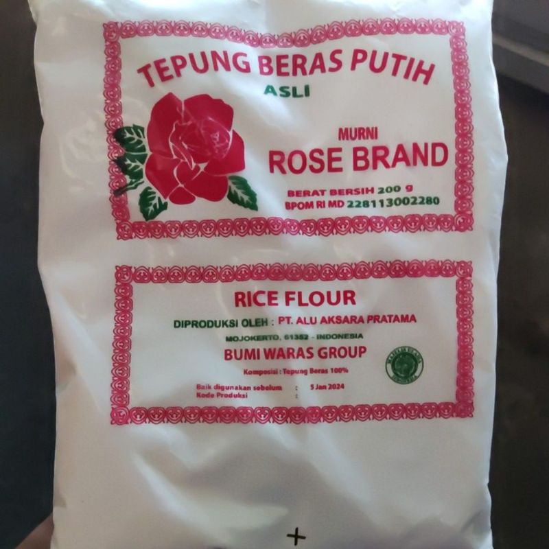 

tepung beras rose brand kemasan 200 gram