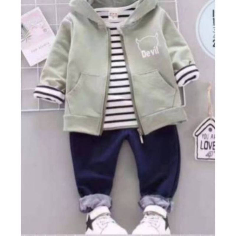 set 3 in 1 import anak laki-laki 1-4 tahun