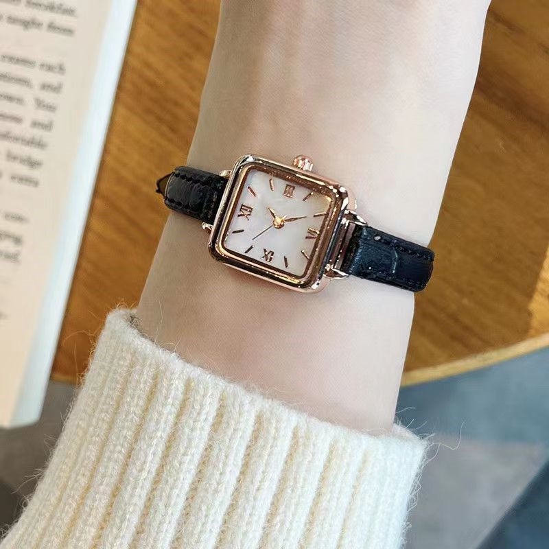 Jam Tangan Wanita A0186 Simple Temperament Square Mini Leisure Sen Female Watches