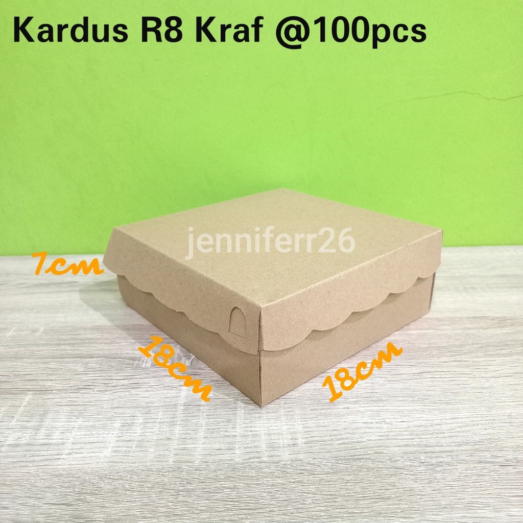 

Kardus coklat 18x18 kraf 350gsm kardus jajan kue kardus nasi coklat