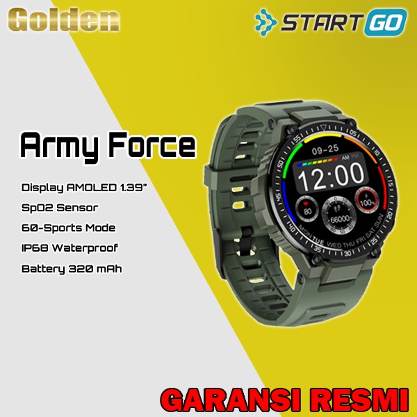 ADVAN STARTGO Smartwatch ARMY FORCE AMOLED HD Screen 60 Sports Modes