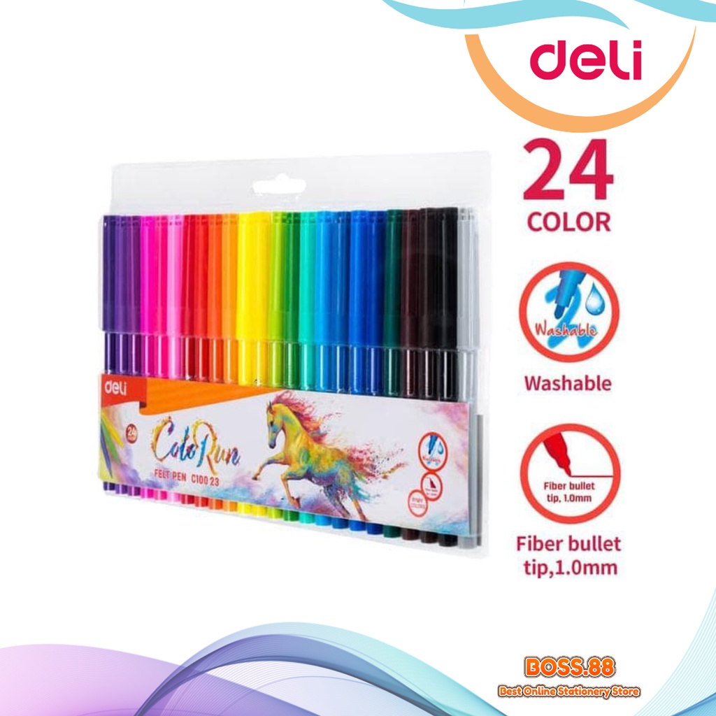 

SPIDOL FELT PEN DELI 24W C10023