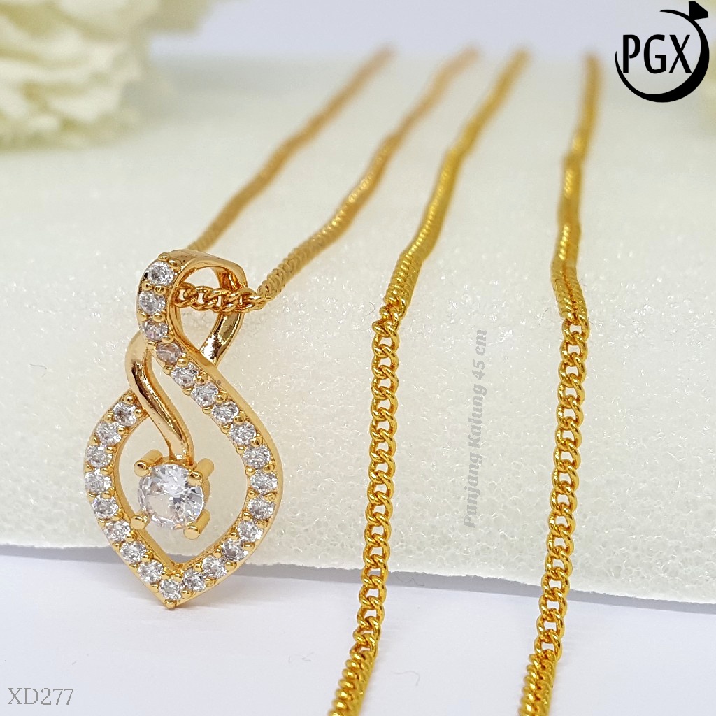 PGX Kalung Wanita Xuping Aksesoris Fashion Perhiasan Lapis Emas XD277