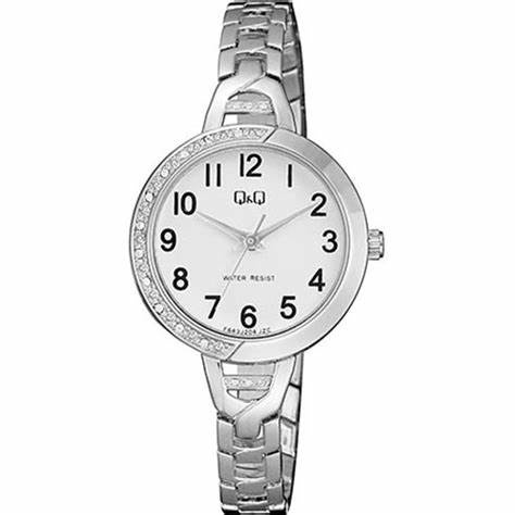Sale 7.7 Jam Tangan Wanita Casual Stainless Steel Rantai Analog Original Q&amp;Q QnQ QQ F643 Series