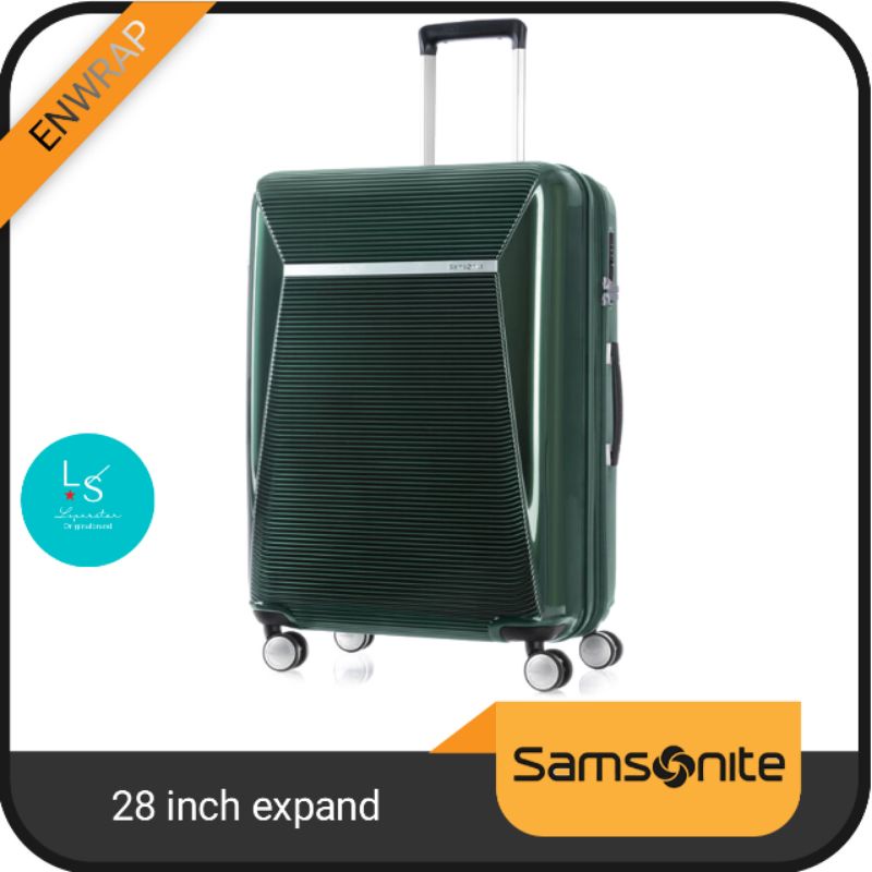 koper 28 inch Samsonite ENWRAP spinner TSA Lock green hijau