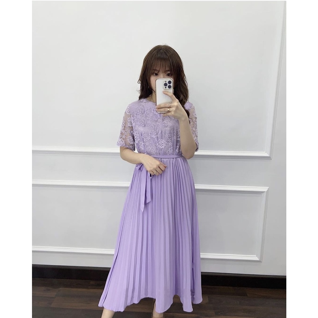 REALPIC JESSLYN PRISKET 3 UKURAN L XL XXL DRESS FASHION PAKAIAN WANITA DRESS GAUN BRUKAT LAPIS MOSCREPE KR