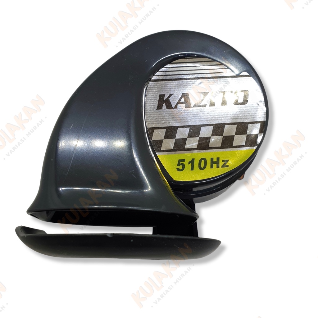 Klakson Keong Single EHO Mono Motor Hitam Terompet Ngebass 510Hz 12v 12 Volt Bisa Semua Motor Mobil Satuan Tutup