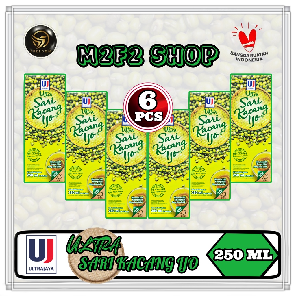 

Sari Kacang ijo | Hijau Ultrajaya Kotak UHT - 250 ml (Kemasan 6 Pcs)