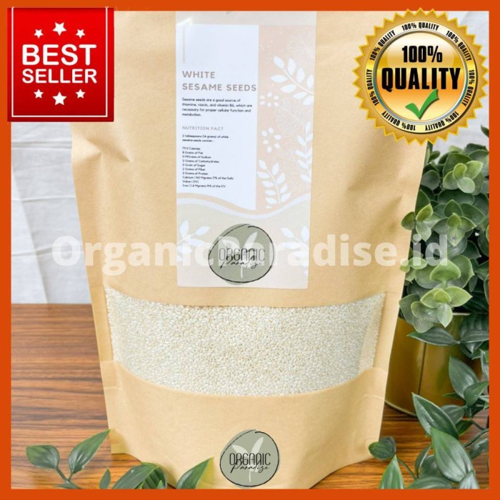 

Wijen Putih / White Sesame 500gr Raw Premium Quality Organic Paradise