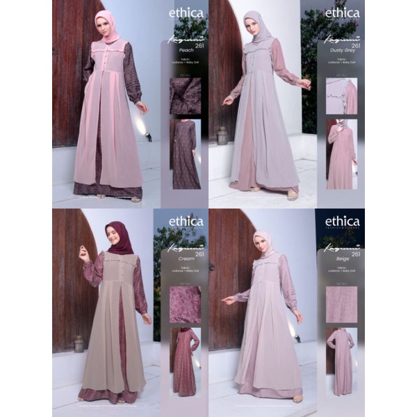 NEW ETHICA KAGUMI 261 (PEACH, DUSTY GREY, BEIGE, BLUE, CREAM GREY, LAVENDER, SAND)