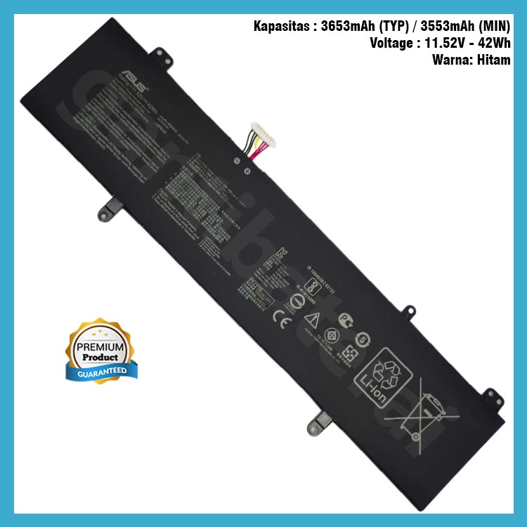 Baterai Laptop Asus S14 S410UA S410UN S410UQ S410UNF B31N1707 ORI