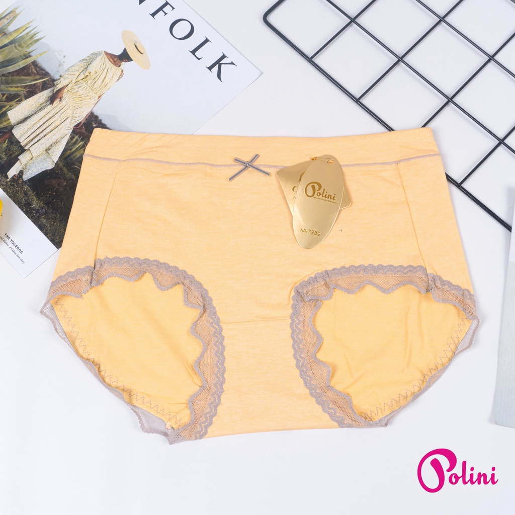 BEE - Celana Dalam Briefs Wanita Bahan Katun Elastis Cd Mid Waist 7289 Polini