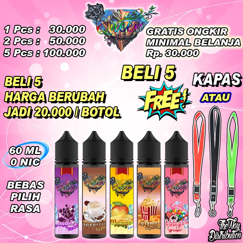 Jual Liquid Vape Ml Liquids Queen Freebase Ml Pod Pods Shopee Indonesia