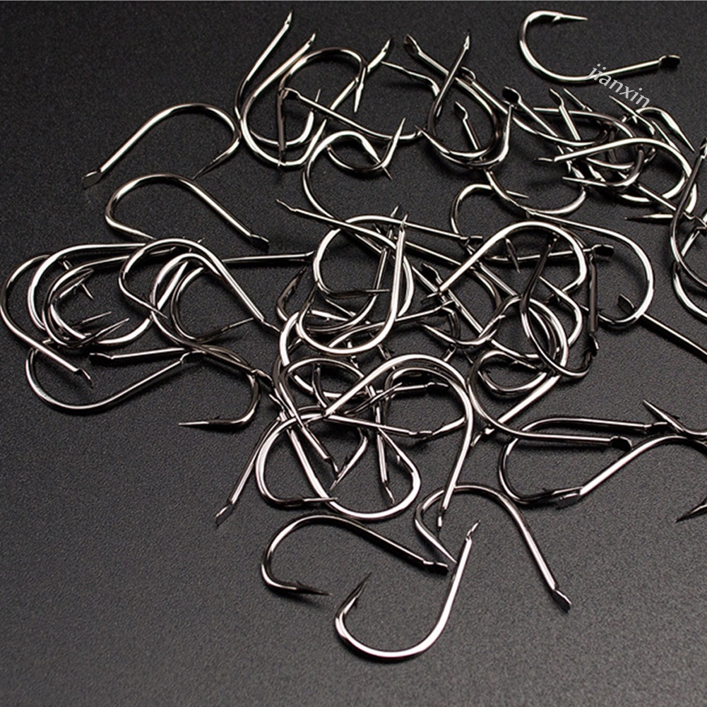 [Jianxin] 100pcs Kait Umpan Pancing Cacing Bahan Baja