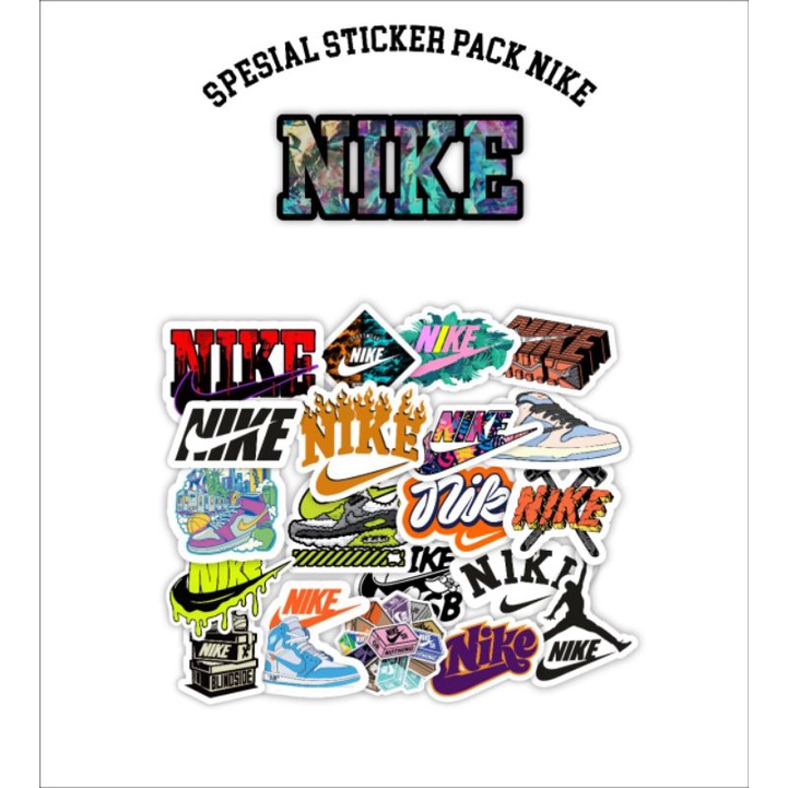 

Stiker New Paket NIKE Isi 20 Pcs Bahan Graftac Waterproof High Quality