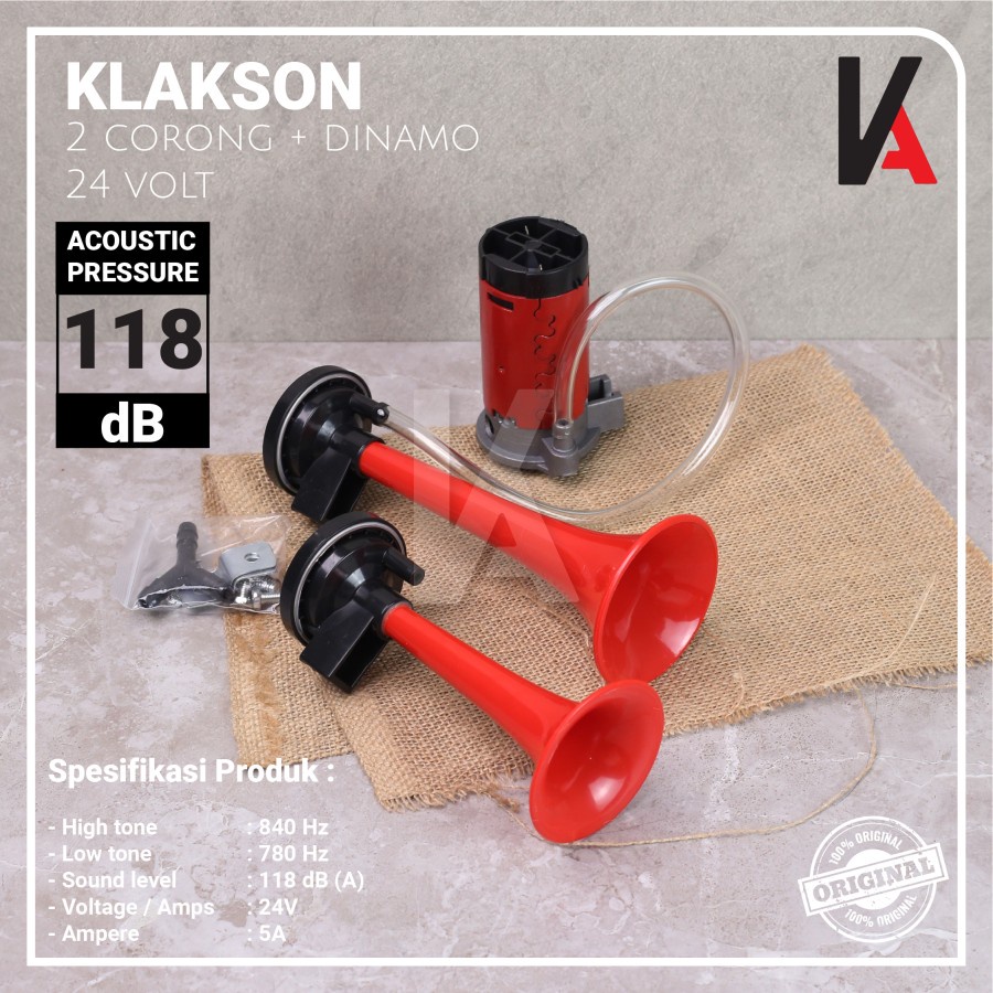 KLAKSON MOBIL 2 TEROMPET / KLAKSON DINAMO 2 CORONG 12V - 24V HIGH QUALITY