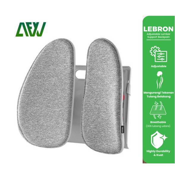 LEBRON Penyangga Punggung Lumbar Support Adjustable Ergonomic