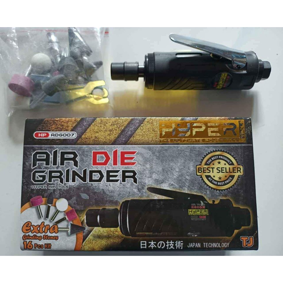 Air Die Grinder 3mm 6mm Grenda Gerinda Angin 1/4" HYPER DAPAT MATA