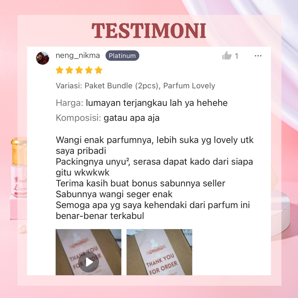 PARANITA Parfum Kewanitaan Miss V (LOVELY) Pengharum Perawat Vagina Intimate Parfum Wanita