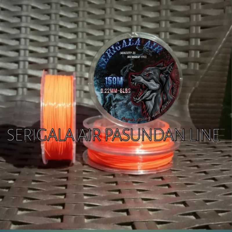 Senar Pancing Serigala Laut 150M (  ORANGE  ) alat pancingSenar SenarNilon mancing joran..