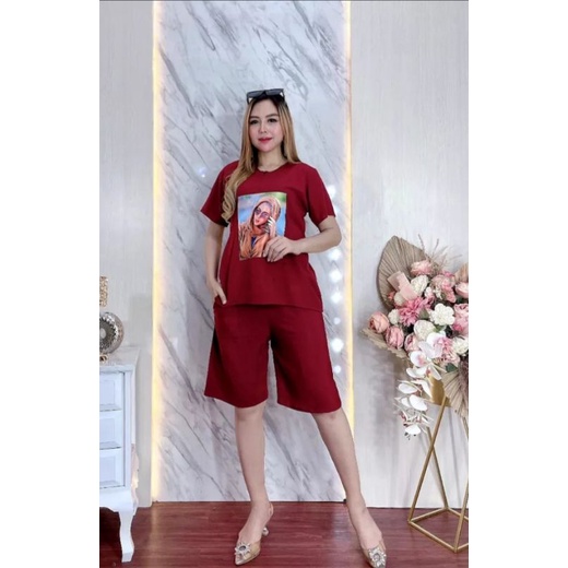 SETELAN EMBLEM LENGAN PENDEK CELANA PENDEK