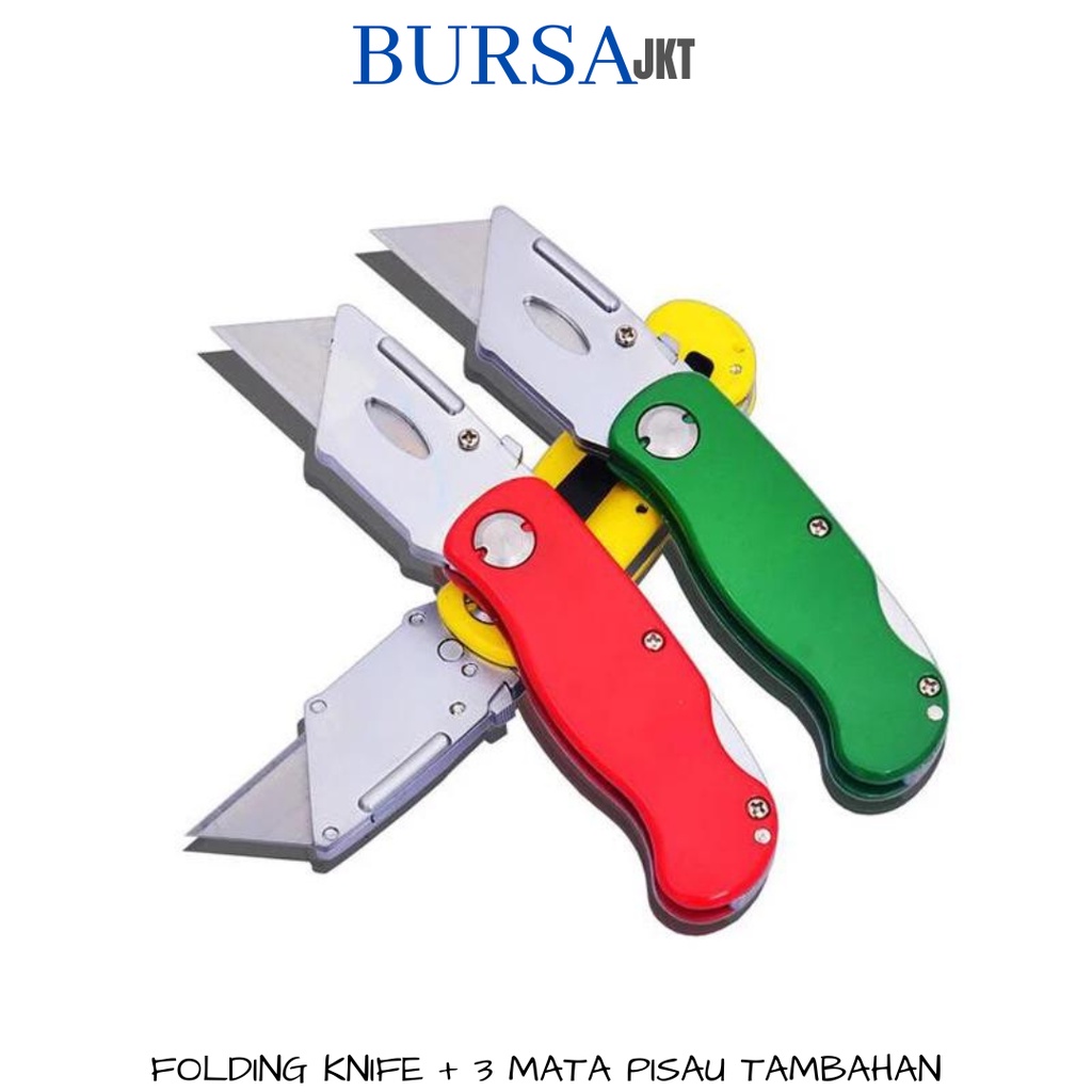 CUTTER LIPAT FOLDABLE CUTTER GYPSUM AKRILIK + TAMBAHAN MATA PISAU