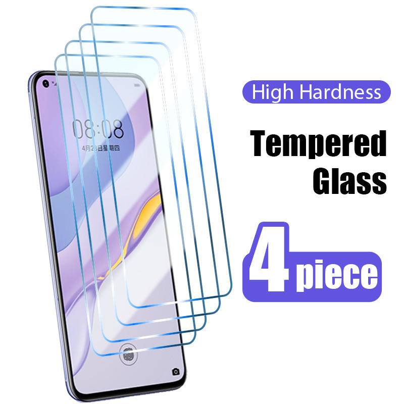 4pcs Pelindung Layar Tempered Glass Untuk Huawei P Smart S Z 2019 2020 2021 P50 P40 P30 P20 Pro Lite E