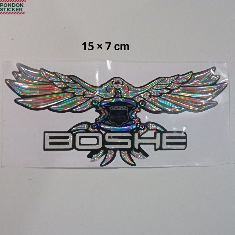 Sticker emblem timbul logo BOSHE berkualitas