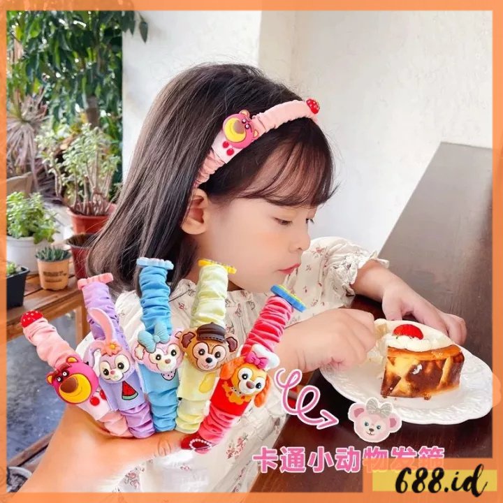 Bando Headband Korea Model Karakter Kartun Lucu untuk Anak Perempuan Scrunchie Kerut Wanita Dewasa BDO 11