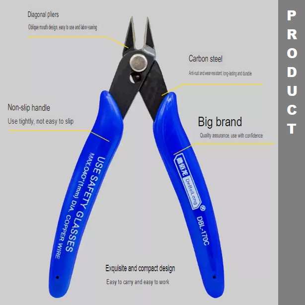 Tang Potong Cutting Cutter Plier Wire Kawat Kabel Model Plato DBL 170C