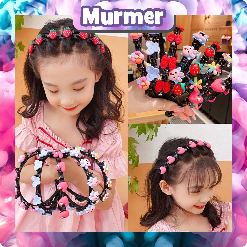 MurmerOfficial Bando Anak Bandana Kepang Motif Karakter Lucu Korea Import R700