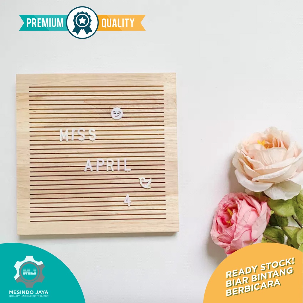 WOOD Letter Board Set / Papan Nama Bayi / Papan Kayu Huruf Decor DIY / WOODEN Letter Board Set / Papan Huruf Letter Board / Sudah Termasuk Huruf / Papan Nama Huruf