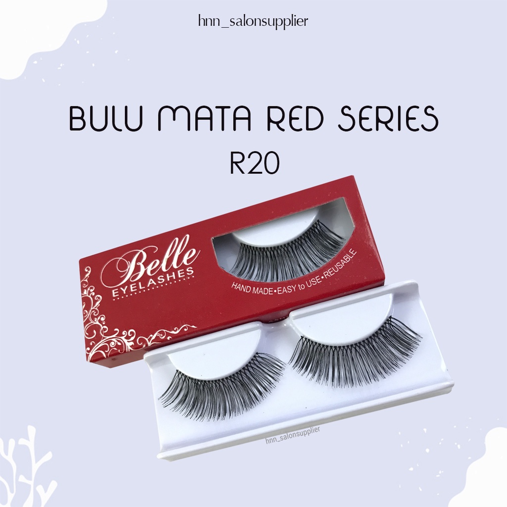 R20 Bulu Mata Palsu Handmade Fake Eyelash Eye Lashes Lash Artifivial Belle Eyelashes