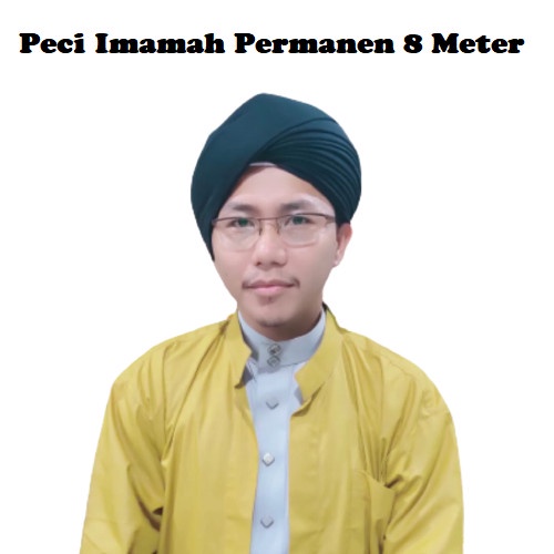 Sorban Peci Kopiah Kopyah Sorban Rida Imamah Udeng-udeng Permanen 8 Meter - Hitam, 1(G0U6) Sorban Ex