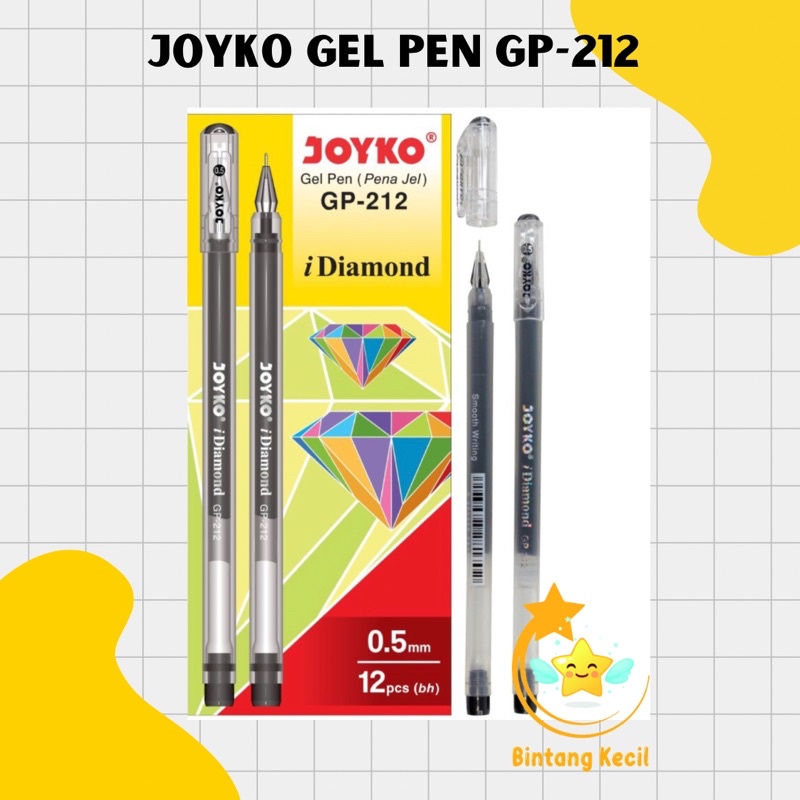 

[PCS] GEL PEN / PULPEN / PENA JOYKO GP-212 IDIAMOND 0.5 MM HITAM
