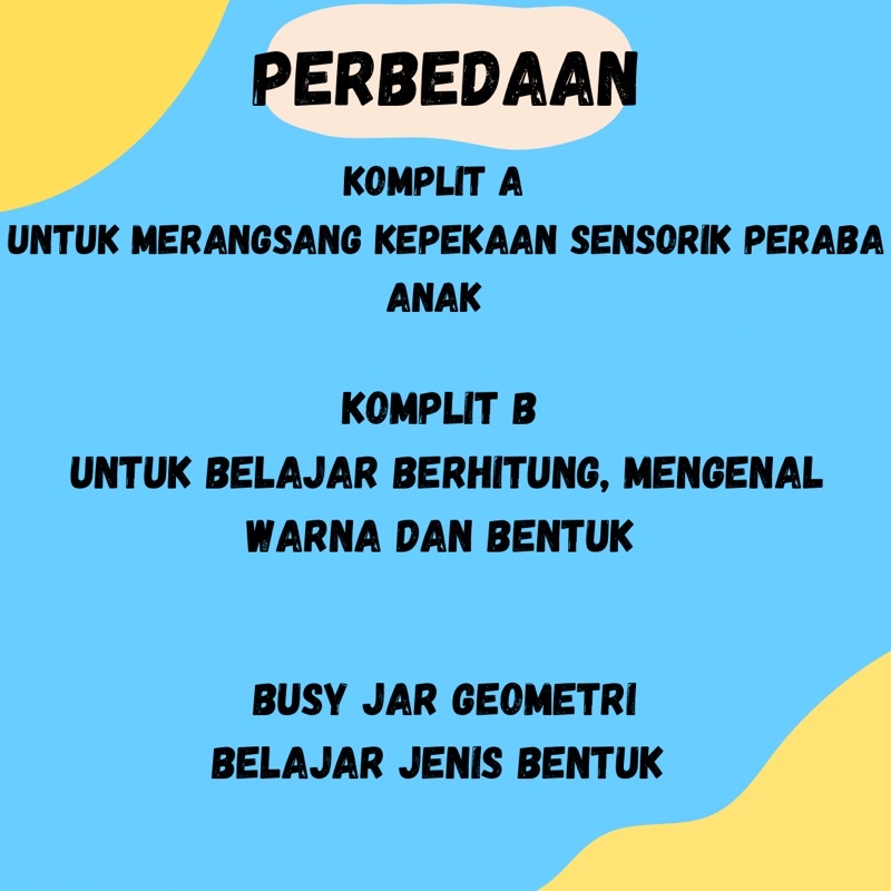 Mainan Edukasi Busy Jar 8 in 1 Montessori Sensory Play Anak Balita Termurah Terlengkap