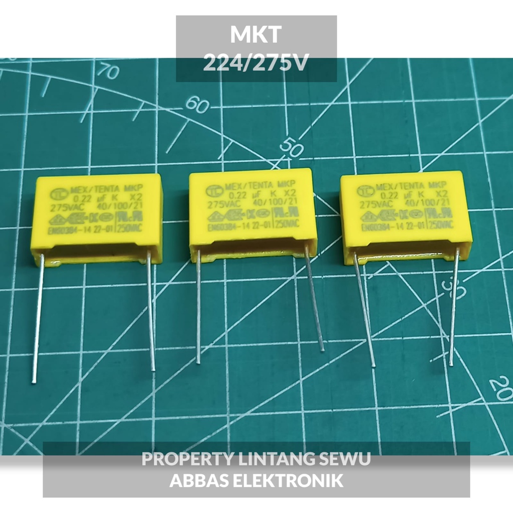 KAPASITOR CAPASITOR MKT 224-275V 220 NANO 275 VOLT