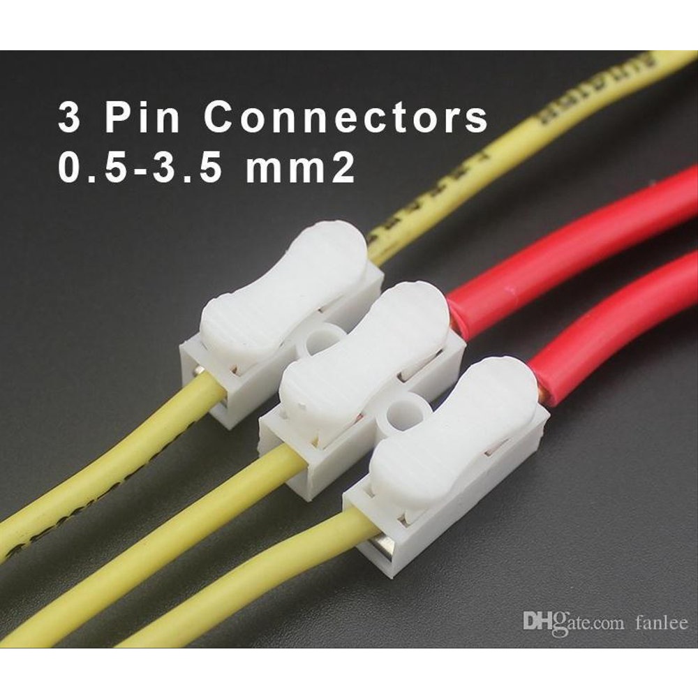 [HAEBOT] Spring Kabel Konektor Penghubung Kabel 3 Pin 250VAC 3 Channel Quick Push Wire Cable Connector