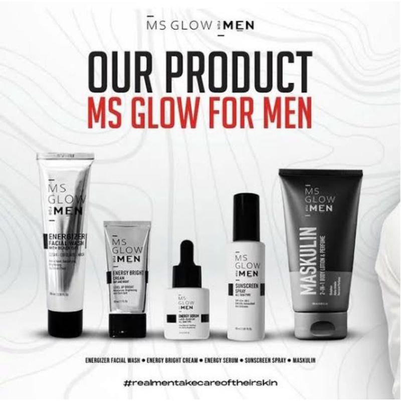 Ms Glow Men paket komplit maskulin / ms glow men paket basic / maskulin