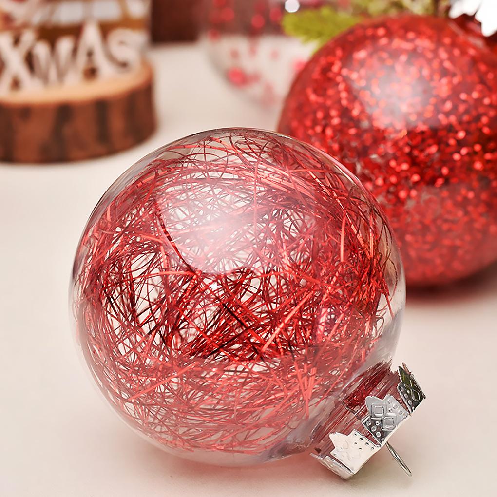 30pcs Ornamen Bola Baubles Glitter Terang Untuk Dekorasi Pohon Natal (House20