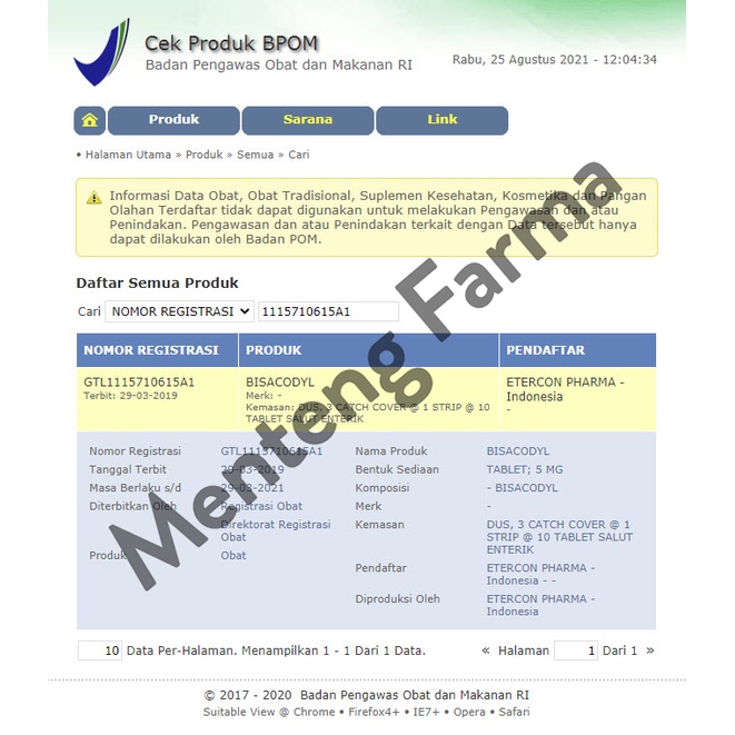 Bisacodyl 5 Mg 10 Tablet - Obat Pencahar Sembelit Konstipasi