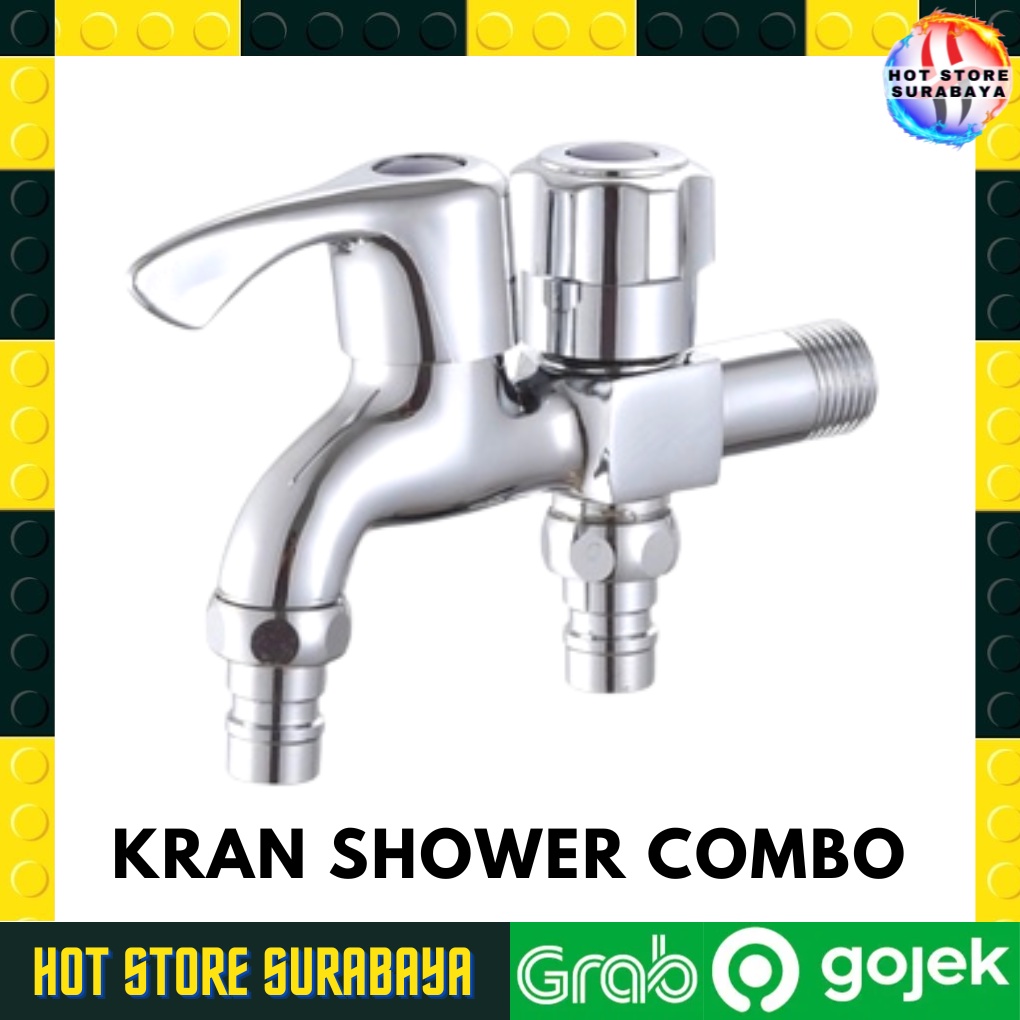 KRAN CABANG KERAN TEMBOK 1/2 MULTIFUNGSI MESIN CUCI JET SHOWER TAMAN WASHING MACHINE BERKUALITAS