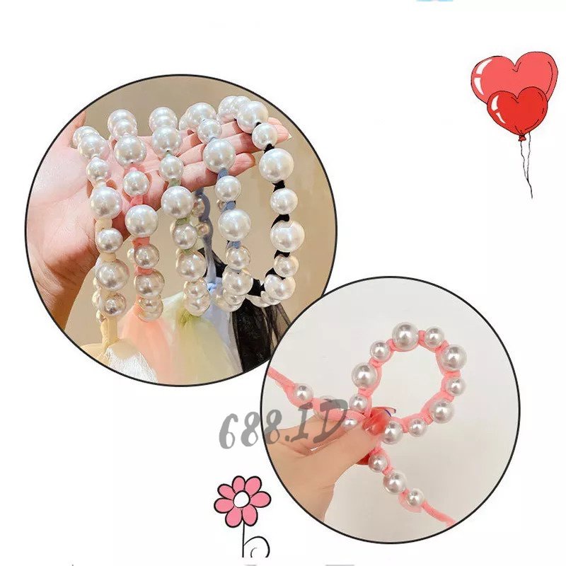 [688.id] Bando Mutiara Besar Tali Kepang untuk Anak Perempuan Wanita Dewasa Fashion Korea BDO 08