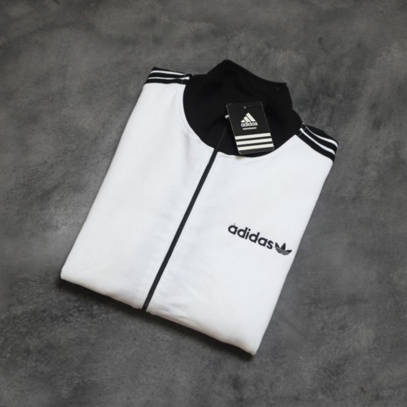 TRACKTOP ADIDAS LOGO BORDIR PUTIH AUTHENTIC PREMIUM