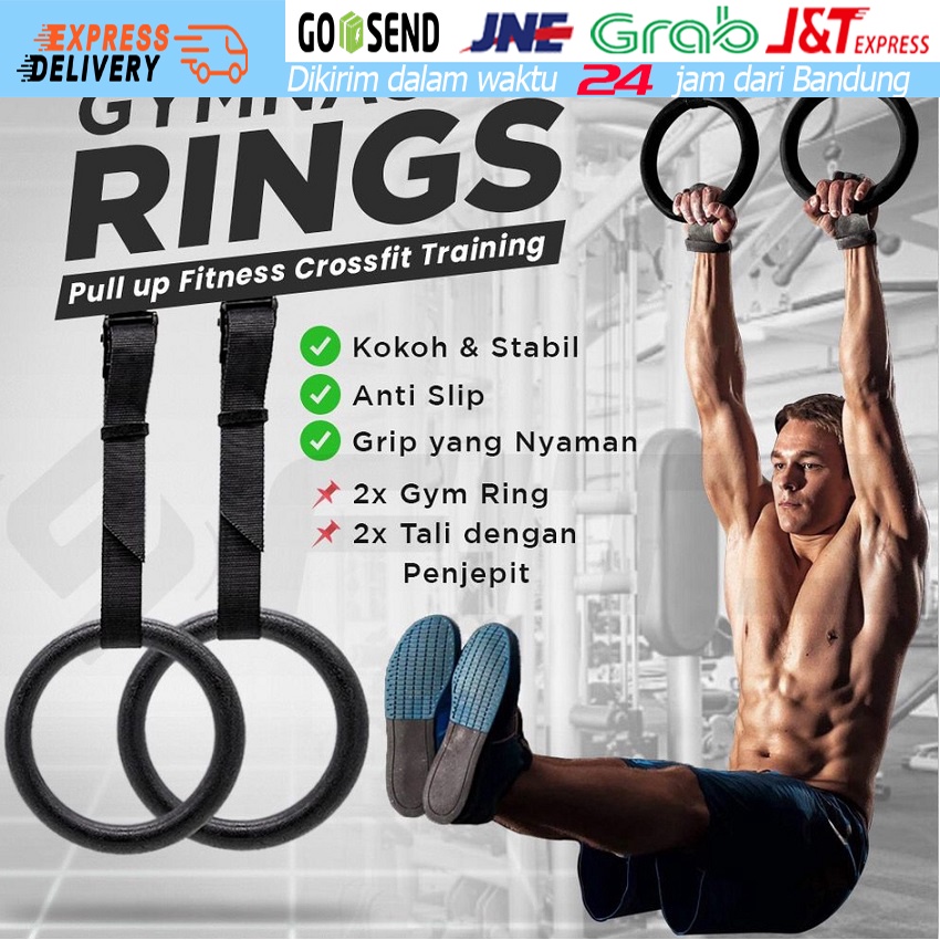 Jual ABS Gymnastic Ring Calisthenics Crossfit Pull Up Fitness Gym