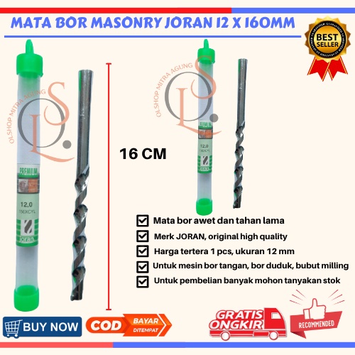 JORAN Mata Bor Beton Tembok MASONRY 12mm Joran multipurpose Murah