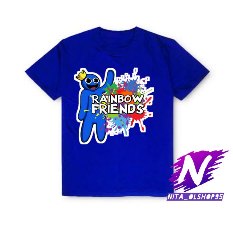 baju anak kaos anak rainbow friends blue karekter