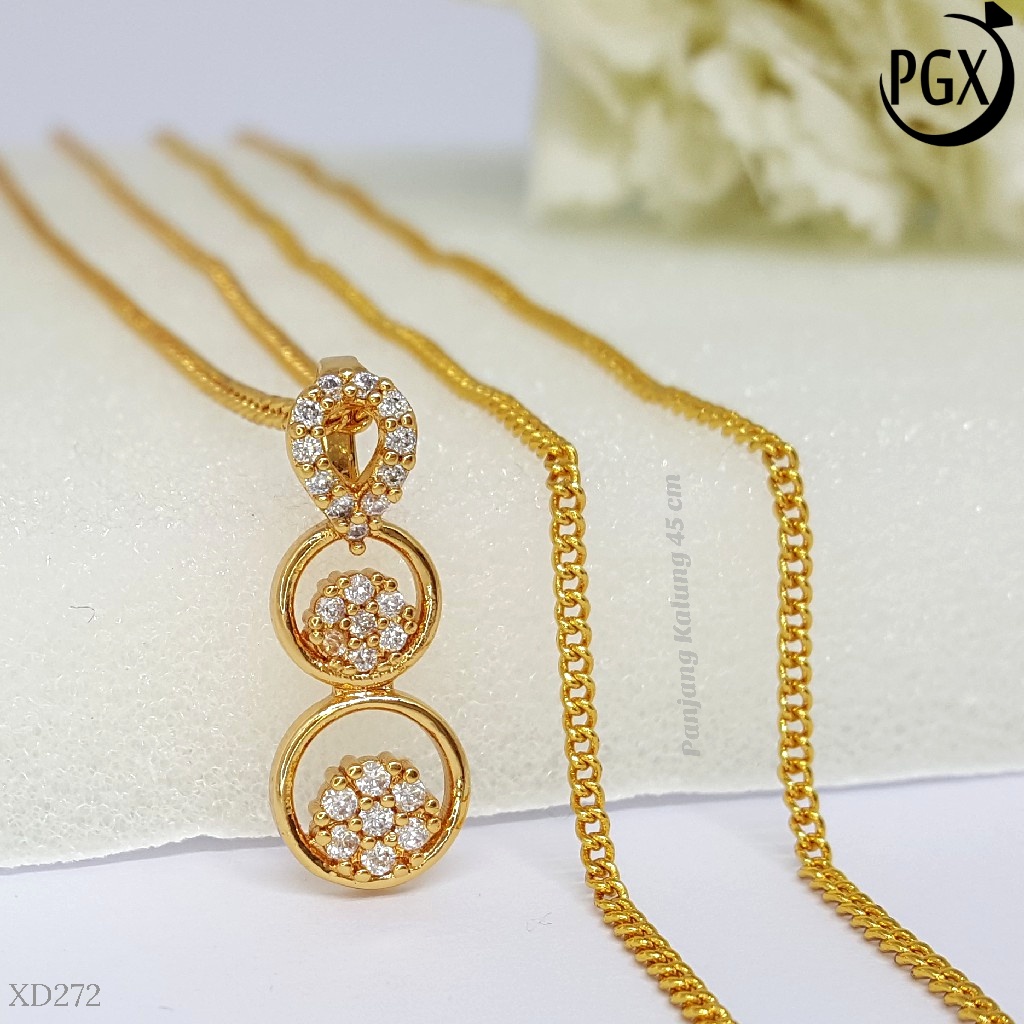 PGX Kalung Wanita Xuping Aksesoris Fashion Perhiasan Lapis Emas XD272