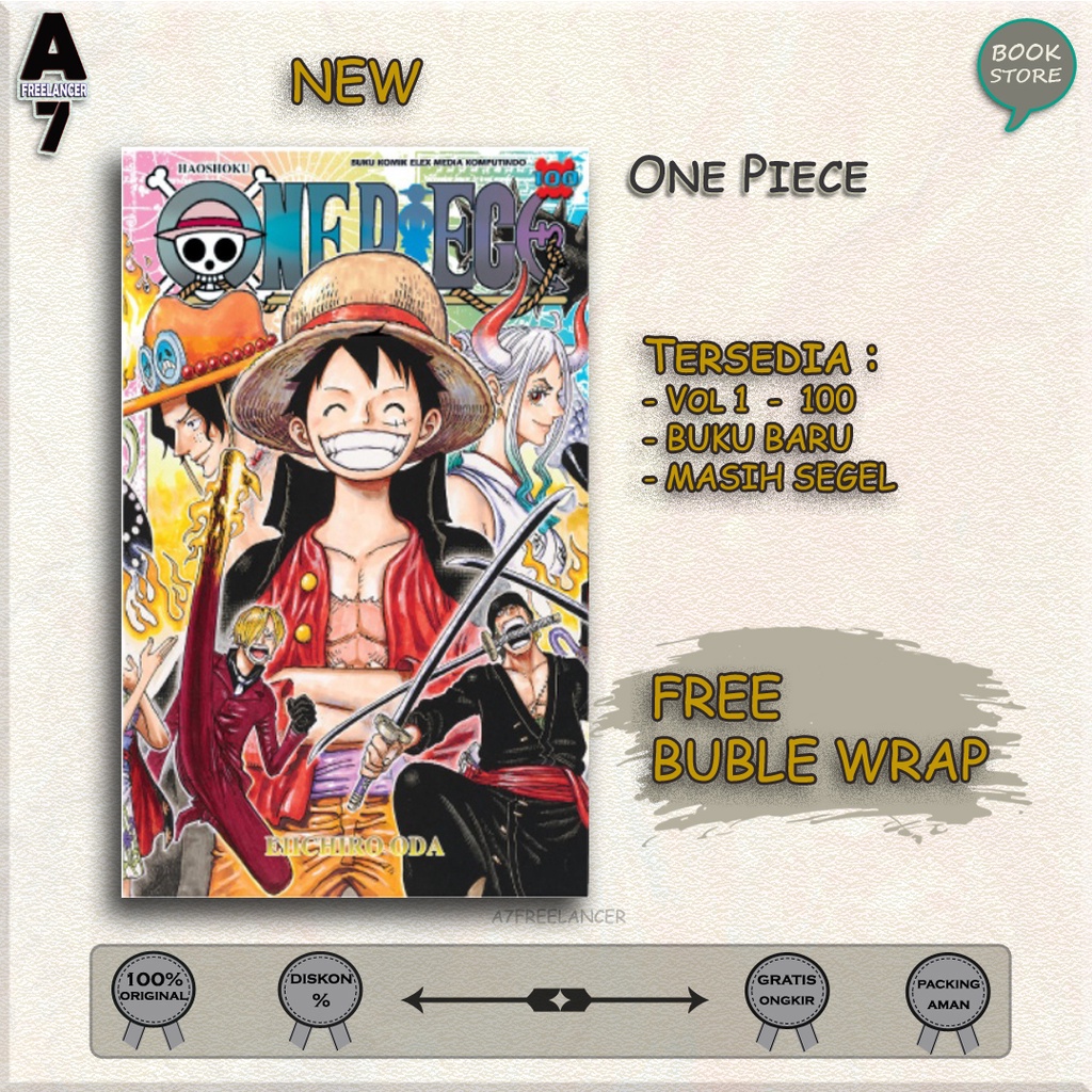 Jual Komik One Piece Vol 4 100 New Eiichiro Oda Shopee Indonesia